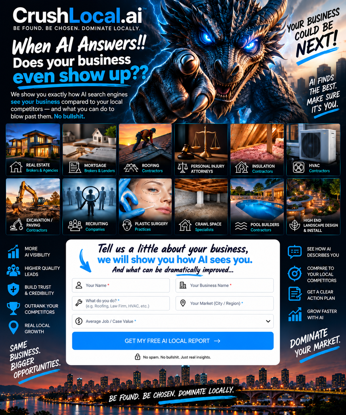 CrushLocal.ai AI visibility and local authority