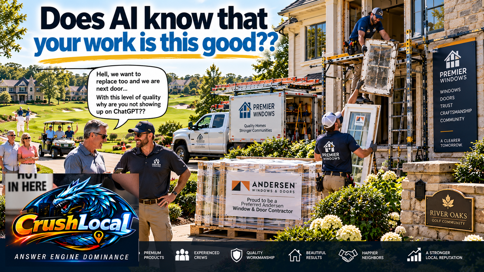Professional window installation quality and AI visibility